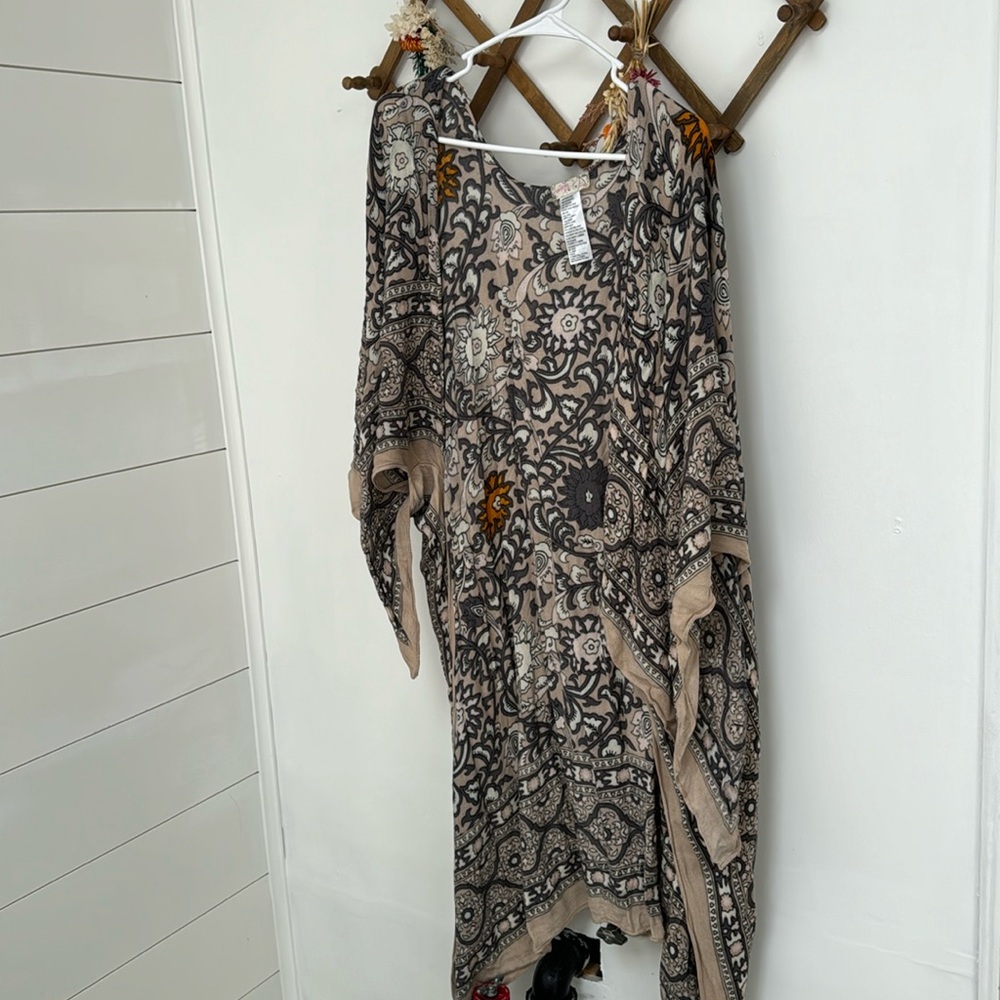 Free People Floral Shawl